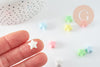Plastel de cuentas de estrella de plástico multicolor, colgante acrílico, perla, creación de joyería de plástico colorida, 11,5 mm, X20 G3374