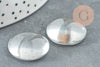 Cabujón redondo de vidrio transparente, cabujón de vidrio, creación de joyas, cabujón transparente, 22 mm, X5 G5372