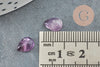 Cabujón gota de amatista, cabujón gota, amatista natural, fabricación de joyas de piedra natural, 8x6 mm, X1 G2271