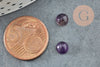 Cabochon rond amethyste, fournitures créatives, cabochon rond, amethyste naturelle,pierre naturelle,6mm, X1 G0177
