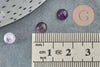 Round amethyst cabochon, creative supplies, round cabochon, natural amethyst, natural stone, 6mm, X1 G0177