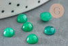 Round green jade cabochon 6mmnatural jade, green jade cabochon, natural stone, precious stone, X1 G1587