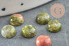 Unakite cabochon, creative supplies, round cabochon, natural unakite, turquoise cabochon, 6mm cabochon, natural stone, 6mm-G1133
