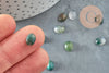 Moss agate cabochon, green agate, oval cabochon, natural agate, 8x6mm, agate cabochon, X1 G0413