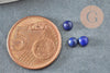 Cabujón lapislázulis azul redondo, cabujón redondo, cabujón de piedra, lapislázulis natural, 4 mm, piedra natural, X1 G2655