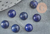 Cabochon rond bleu lapis lazulis, cabochon rond, cabochon pierre, lapis lazulis naturel,8mm, pierre naturelle, X1 G2684