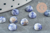 Cabochon rond sodalite bleue, fournitures créatives, cabochon rond,sodalite naturelle,6mm, pierre naturelle, X1 G0172