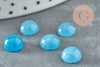 Aquamarine jade round cabochon, natural stone, round cabochon, blue stone, dome stone, stone cabochon, 8mm, X1 G0947