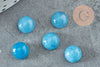 Cabujón redondo de jade aguamarina, piedra natural, cabujón redondo, piedra azul, piedra de cúpula, cabujón de piedra, 8 mm, X1 G0947