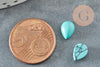 Synthetic turquoise drop cabochon 8x6mm, cabochon creation stone jewelry, X1 G7653