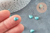 Synthetic turquoise drop cabochon 8x6mm, cabochon creation stone jewelry, X1 G7653