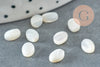 Cabochon ovale nacre blanche, fourniture créative, cabochon nacre,cabochon coquillage, nacre naturelle,7x4mm, X1G3728