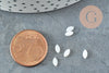 Cabujón ovalado plano de nácar blanco, cabujón de concha, cabujón de concha de nácar natural, 5 mm, X20 (0,4 gr) G6690