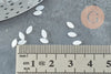 Cabujón ovalado plano de nácar blanco, cabujón de concha, cabujón de concha de nácar natural, 5 mm, X20 (0,4 gr) G6690
