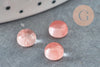 Watermelon stone pink cabochon 6mm, round cabochon, watermelon cabochon, pink cabochon jewelry creation, X1 G1626