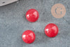 Cabochon jade rouge foncé, fournitures créatives, cabochon rond, jade naturel, cabochon jade,jade rouge, pierre naturelle,6mm, X1 G1430