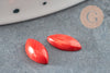 Cabochon marquise corail rouge, corail naturel, 10x8mm, création bijoux,pierre naturelle, 5x10mm, X1 G3372