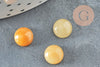 Yellow jade cabochon, creative supplies, round cabochon, natural jade, 8mm, stone cabochon, yellow jade, natural stone-G1140