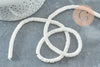 Perlas de concha blanca, perlas de concha, perla redonda, concha natural, alambre de 60cm, X1 G0191