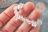 Natural rock crystal chips elastic bracelet, positive energy natural stone bracelet, lithotherapy bracelet, 50mm, X1 G5669