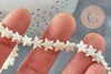 Perle etoile nacre blanche naturelle irisée , étoile nacre, pendentif étoile, coquillage blanc,8-9mm, le fil de 39cm, X1G6611