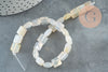 Natural white agate square bead 8-8.5mm, natural stone jewelry, 20cm wire, X1 G5880