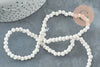 White lava beads, round bead, natural lava, white lava, natural stone, 40cm, 4mm wire, X1 G0590