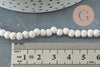 White lava beads, round bead, natural lava, white lava, natural stone, 40cm, 4mm wire, X1-G0590