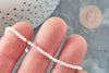 Perle ronde nacre coquillage blanc 2mm,perle en coquillage pour fabrication bijoux nacre,fil de 40cm, X1G5590