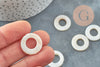 Cuenta de anillo de nácar blanco natural, cuenta circular, concha blanca, 20 mm, X5 G8052