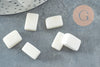 Beige mother-of-pearl shell beads, shell beads, square bead, natural shell, creative supply, X 20gr G1059