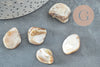 Natural mother-of-pearl nugget shell pearl, beige mother-of-pearl, natural shell, shell pearl, 18-22mm, X5 G2650