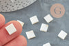 Perla de diamante de nácar blanco natural, suministro creativo, colgante de diamante, concha blanca, 13 mm, X10 G1363