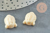 White resin Buddha head bead 20mm, imitation coral resin bead, X2 G4985