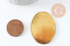 Raw brass oval cabochon settings 40x30mm, nickel-free cameo supplies, X2 G2006