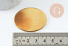 Ajustes de cabujón ovalado de latón crudo 40x30 mm, suministros de camafeo sin níquel, X2 G2006