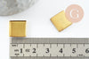 Raw brass square cabochon settings 12x12mm, nickel-free supplies, X20(3.6g) G0948