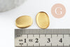 Raw brass oval cabochon settings 14x10mm, nickel-free supplies, X20 (3.8g) G0671