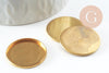 Raw brass round cabochon supports 23mm, nickel-free cabochon supplies x10 (17.2g) G1383