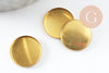 Round cabochon supports 12mm raw brass, nickel-free cabochon supplies, x50 (11g)-G1217