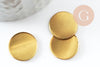 Round cabochon supports 16mm raw brass, nickel-free cabochon supplies, X10 G1512