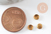 Round cabochon supports, creative supplies, cabochon supplies, raw brass primer, nickel-free, diameter 4mm, X100 G2707