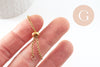 Anillo de cadena ajustable de acero inoxidable 304, oro personalizable 2-28 mm, anillo de acero dorado sin níquel, anillo de mujer de acero inoxidable, X1 G9423