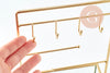 Soporte para presentación de joyería con espejo de hierro dorado, soporte para exhibición de almacenamiento de joyería, X1 G9395 