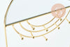 Soporte para presentación de joyería de terciopelo blanco dorado soporte de exhibición para almacenamiento de joyas X1 G9396 