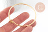 Openable raw brass bangle bracelet, raw brass 60mm, DIY jewelry making, x1 G0100