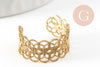 Adjustable raw brass lace rings 19mm, jewelry creation, X1 G0510