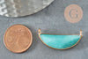 Pendentif demi-lune jade turquoise,creation bijou,pendentif pierre, pierre naturelle,jade naturel,32mm, X1 G0888