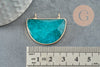 Turquoise jade half-moon pendant, natural stone jewelry creation, jewelry pendant, stone pendant, natural jade, 32mm, X1 G1167