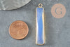 Golden faceted opalite rectangle pendant, opalite pendant, stone pendant, laboratory opal, 46.5mm, X1 G2523